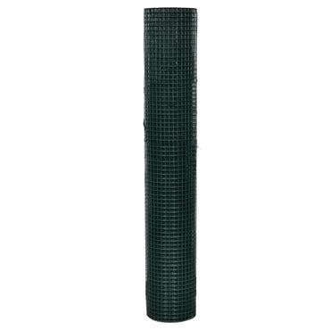 vidaXL Drahtzaun für Hühner Verzinkt mit PVC-Beschichtung 25x1 m Grün