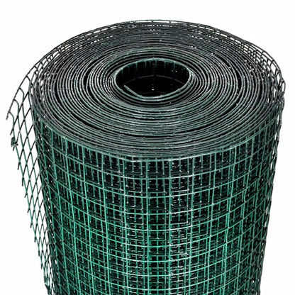 vidaXL Drahtzaun für Hühner Verzinkt mit PVC-Beschichtung 25x1 m Grün
