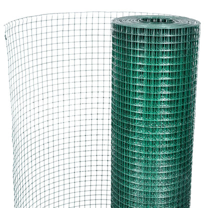 vidaXL Drahtzaun für Hühner Verzinkter Stahl 1x25 m Grün