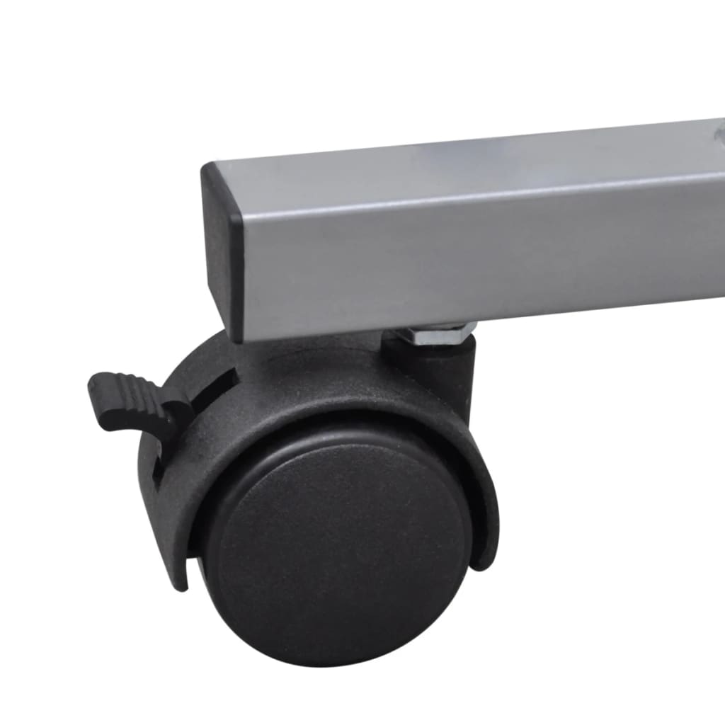 Table d'ordinateur Chariot d'ordinateur Bureau PC Bureau portable sur roulettes noir
