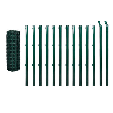 vidaXL Eurozaun Stahl 25x0,8 m Grün