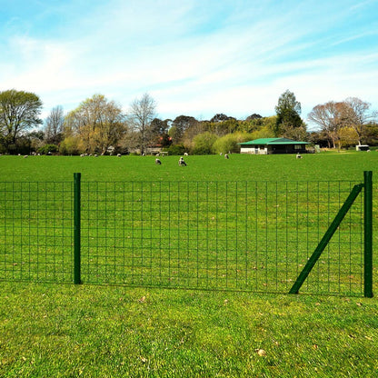 vidaXL Eurozaun Stahl 25x0,8 m Grün