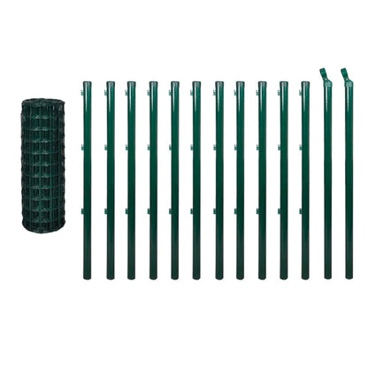 vidaXL Eurozaun Stahl 25x1,0 m Grün