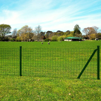 vidaXL Eurozaun Stahl 25x1,0 m Grün