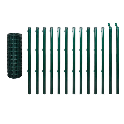 vidaXL Eurozaun Stahl 25x1,5 m Grün