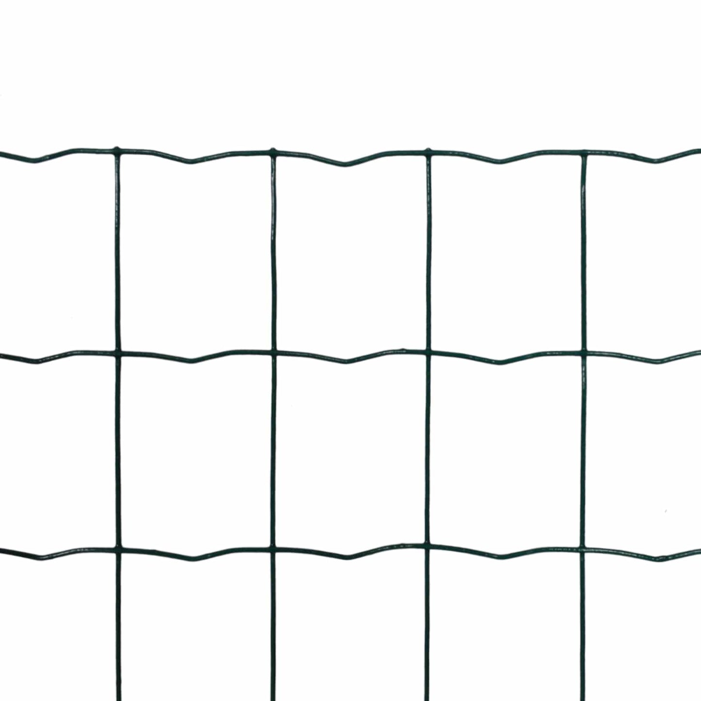 vidaXL Grillage Euro Vert 1000 x 180 cm Fer Enduit de PVC