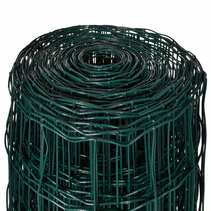 vidaXL Grillage Euro Vert 1000 x 180 cm Fer Enduit de PVC