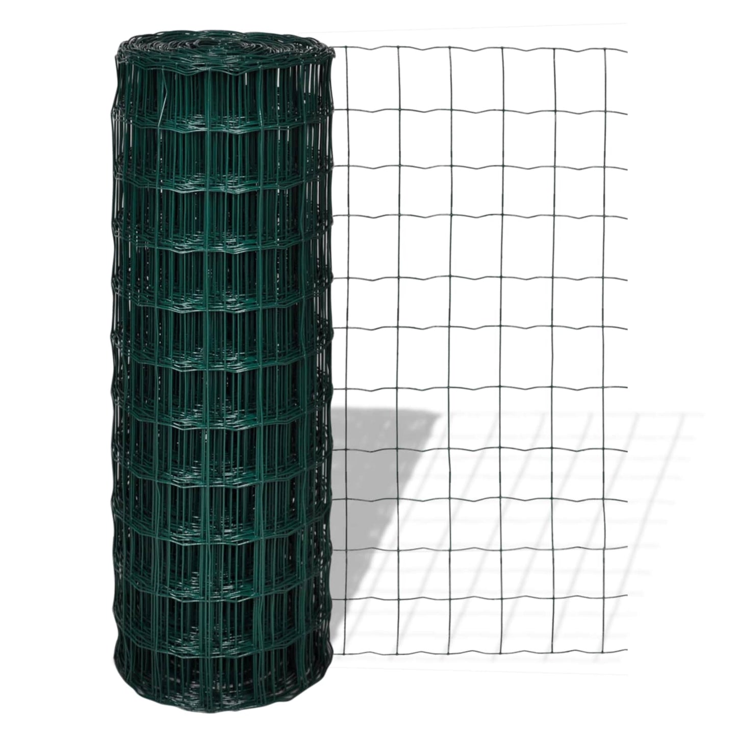 vidaXL Grillage Euro Vert 1000 x 180 cm Fer Enduit de PVC