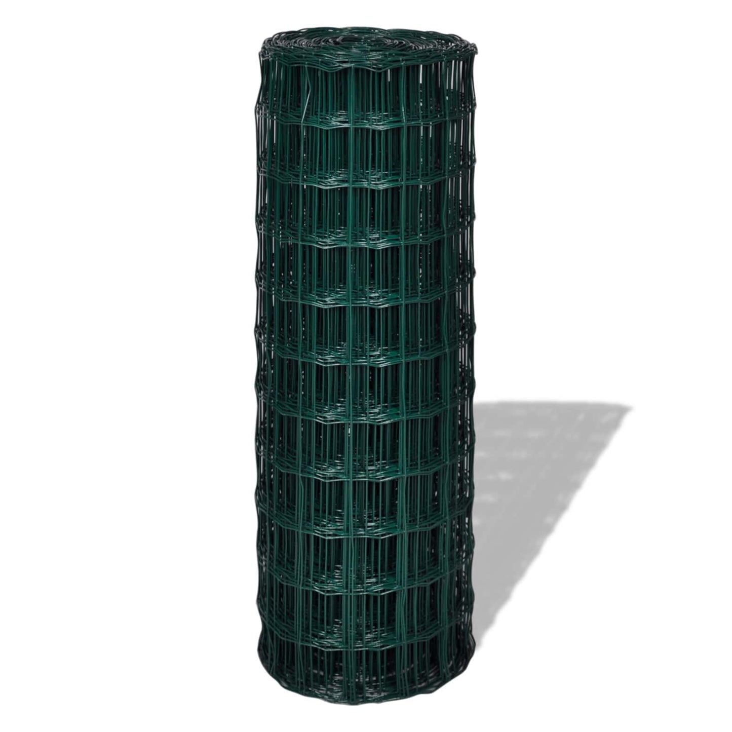 vidaXL Grillage Euro Vert 1000 x 180 cm Fer Enduit de PVC