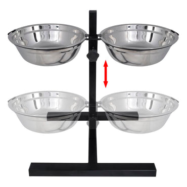 Gamelle surélevée support gamelle réglable en hauteur 2 x 4,1 L