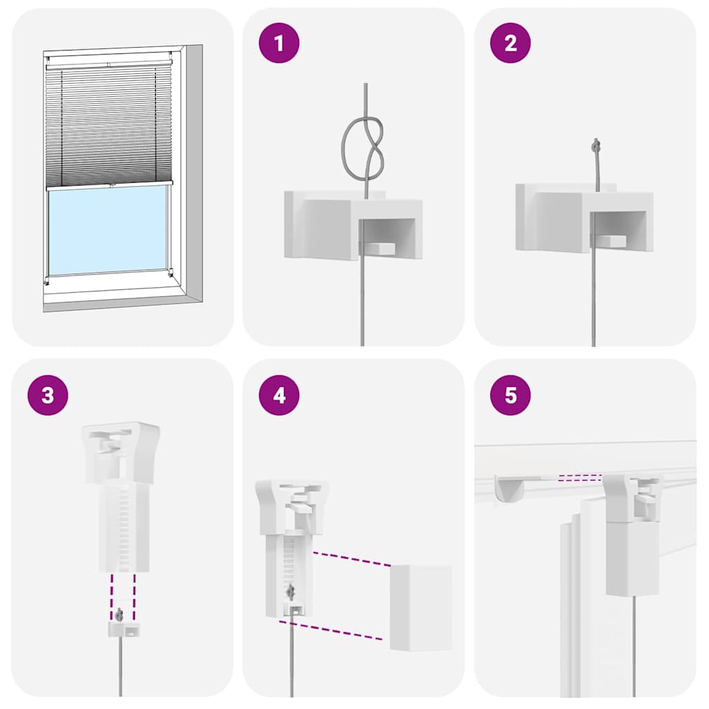 vidaXL Store plissé occultant 60x100 cm blanc
