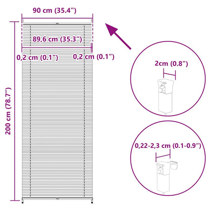vidaXL Store plissé occultant 90×200 cm Blanc