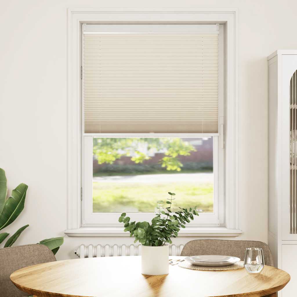 Store plissé enrouleur plissé 70x125cm Crème