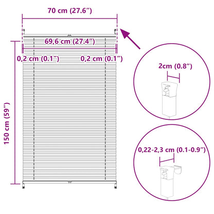 Plissee Faltrollo Rollo Plisseerollo 70x150cm Creme