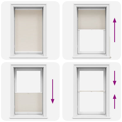 Plissee Faltrollo Rollo Jalousie klemmen 90x125cm Creme