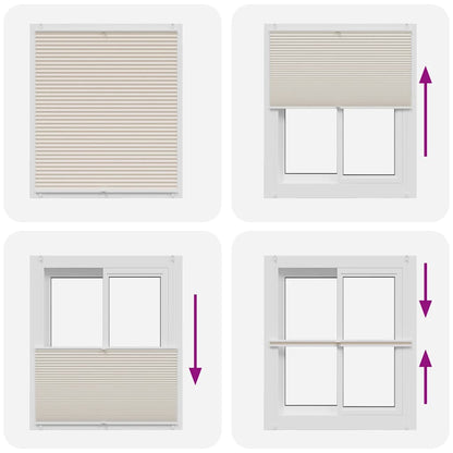 Store plissé 100x125cm Crème