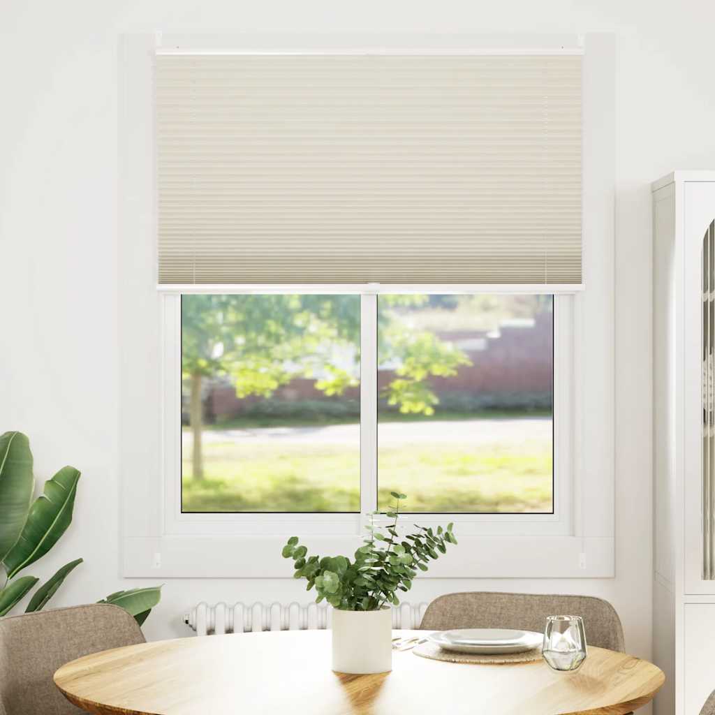 Store plissé 100x125cm Crème