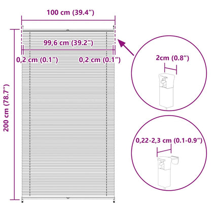 Store plissé occultant 100x200cm Crème