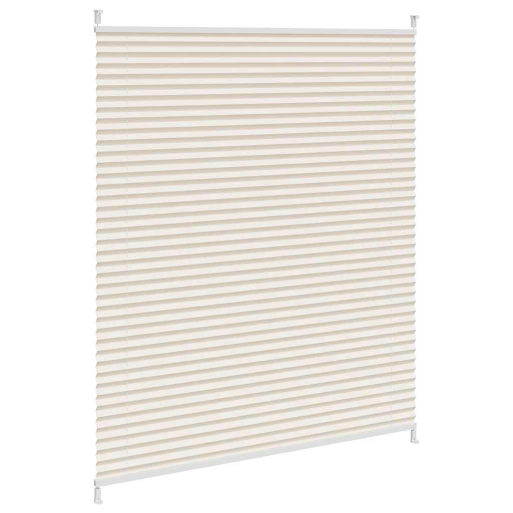 Store plissé pare-soleil 110x150cm Crème