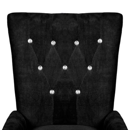vidaXL Armlehnstuhl Schwarz Samt