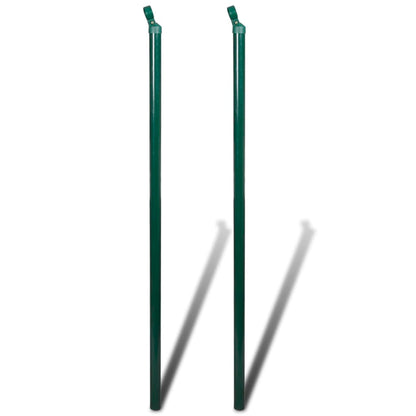 vidaXL Maschendrahtzaun mit Pfosten und Bodenhülsen Stahl 0,8x25 m