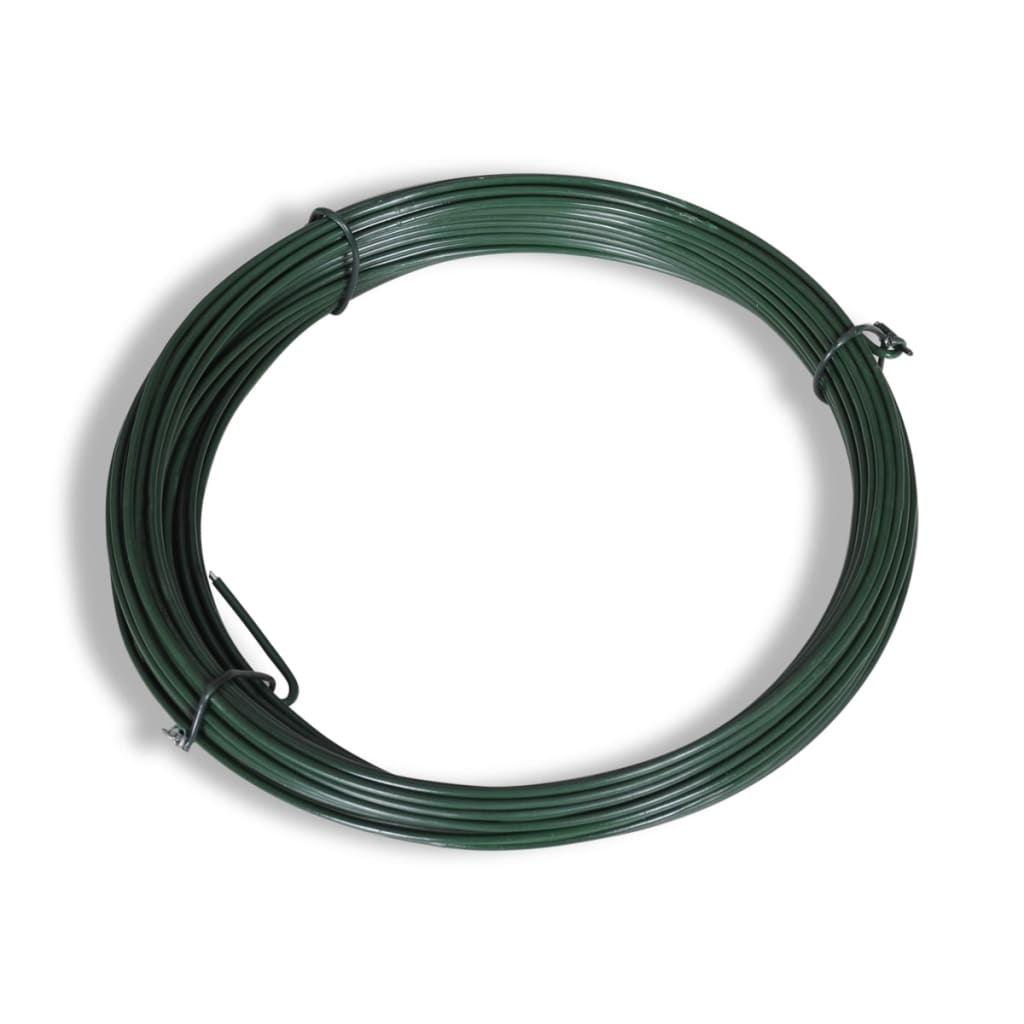 vidaXL Maschendrahtzaun mit Pfosten und Bodenhülsen Stahl 0,8x25 m
