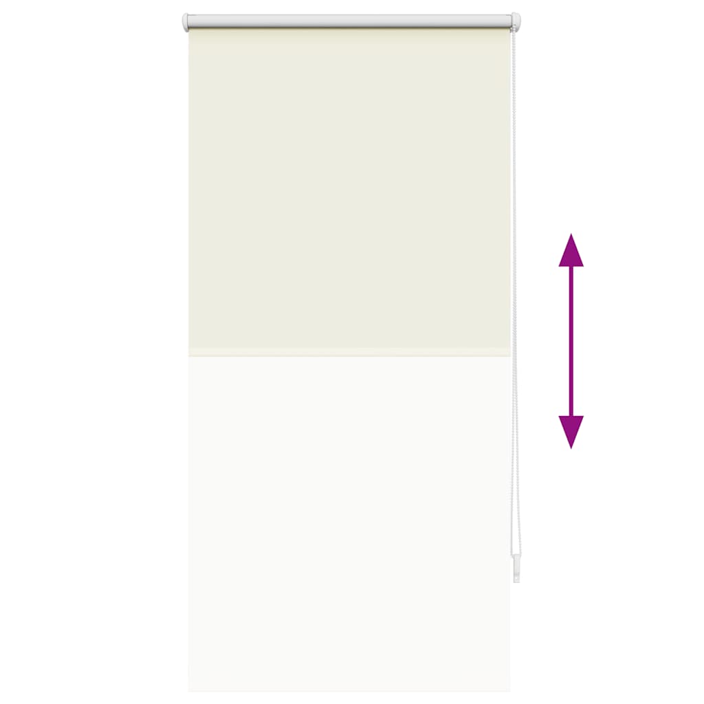 vidaXL Verdunkelungsrollo 64,4 x 120 cm, Stoffbreite 60 cm, Gebrochen Weiß