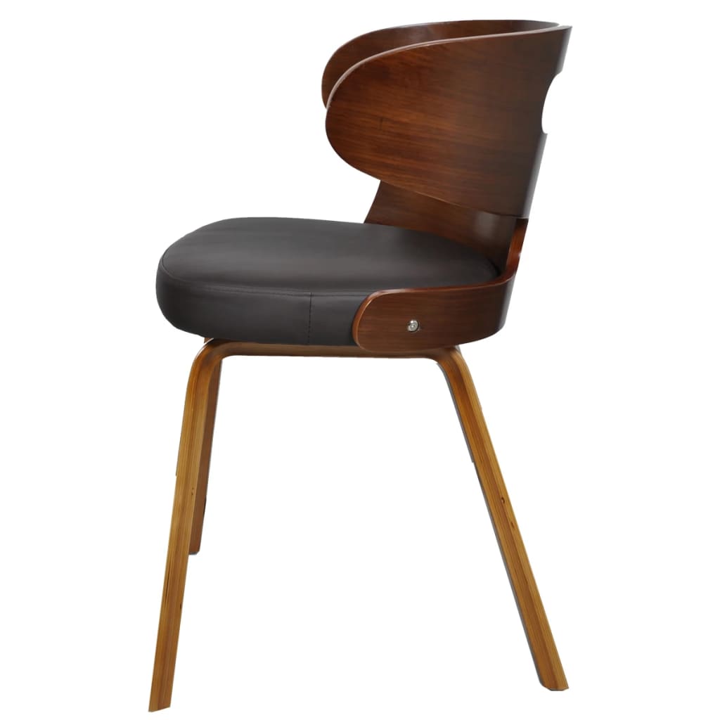 vidaXL Esszimmerstühle 2 Stk. Braun Kunstleder