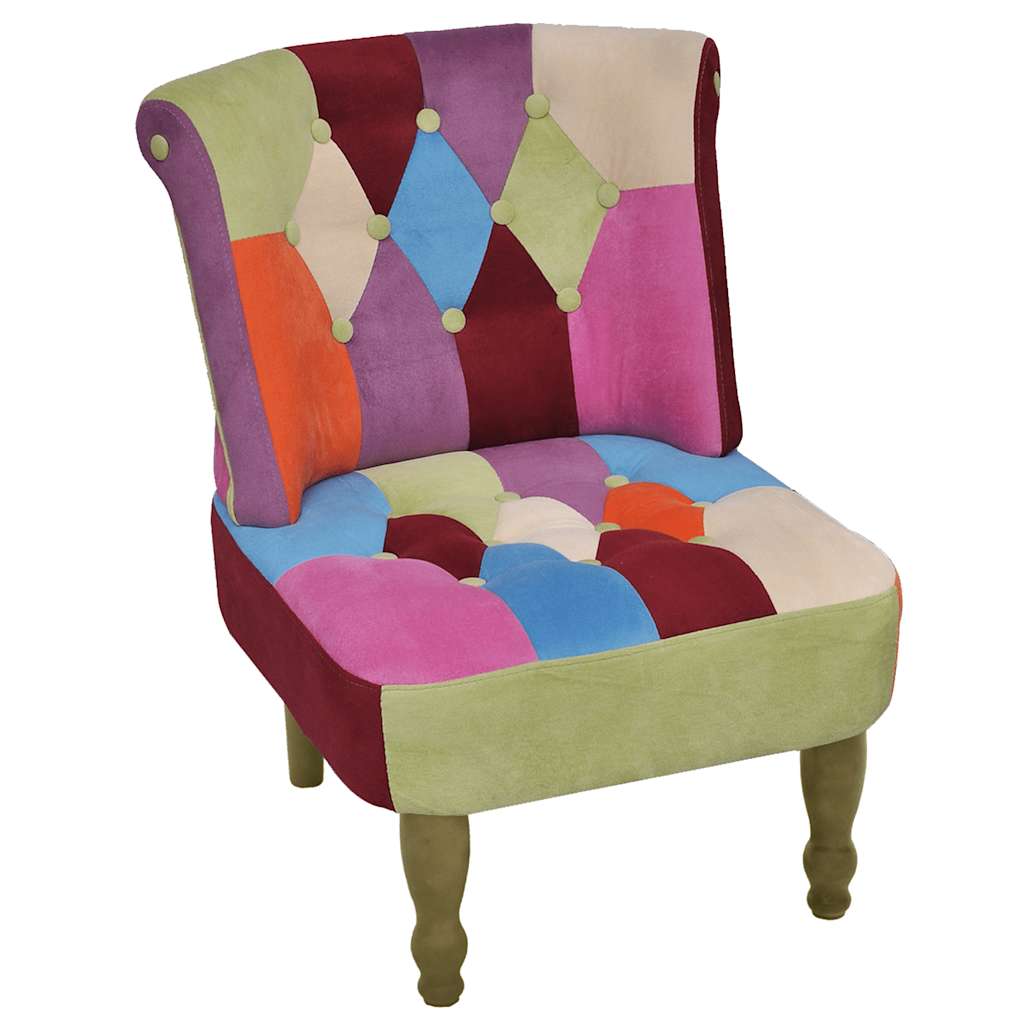 vidaXL Französische Stühle 2 Stk. Patchwork-Design Stoff