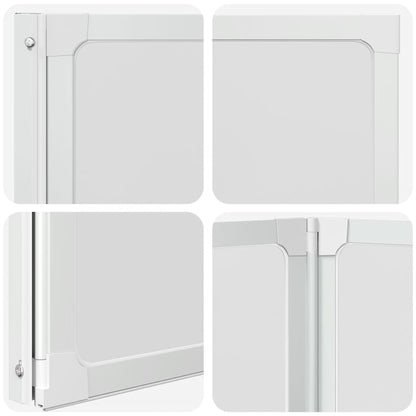 Duschwand 141 x 132 cm 3 Paneele Faltbar