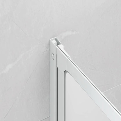 Duschwand 141 x 132 cm 3 Paneele Faltbar
