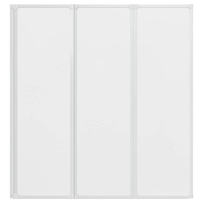 Duschwand 141 x 132 cm 3 Paneele Faltbar