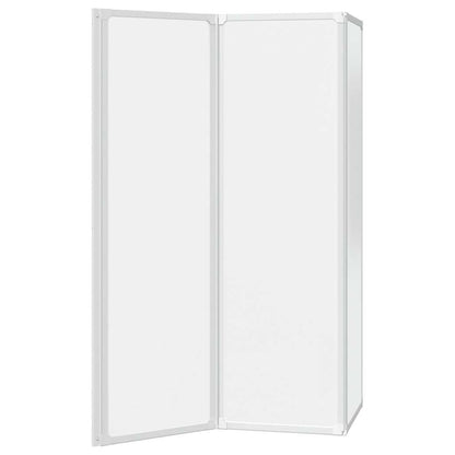 Duschwand 141 x 132 cm 3 Paneele Faltbar