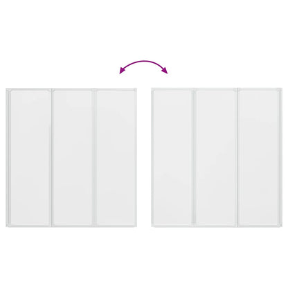 Duschwand 141 x 132 cm 3 Paneele Faltbar