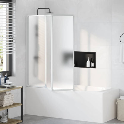Duschwand 141 x 132 cm 3 Paneele Faltbar