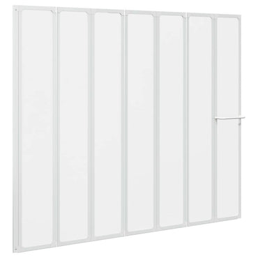 Duschwand 140 x 168 cm 7 Paneele Faltbar mit Handtuchhalter