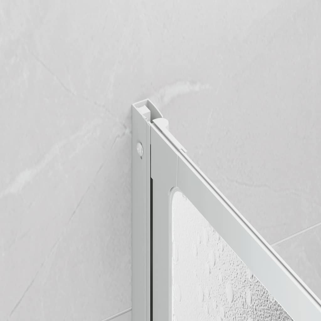 Duschwand 140 x 168 cm 7 Paneele Faltbar mit Handtuchhalter