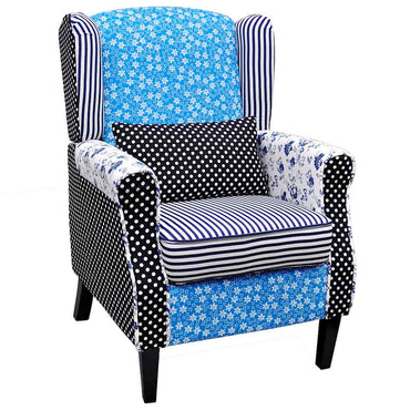 vidaXL Sessel mit Patchwork-Design Stoff
