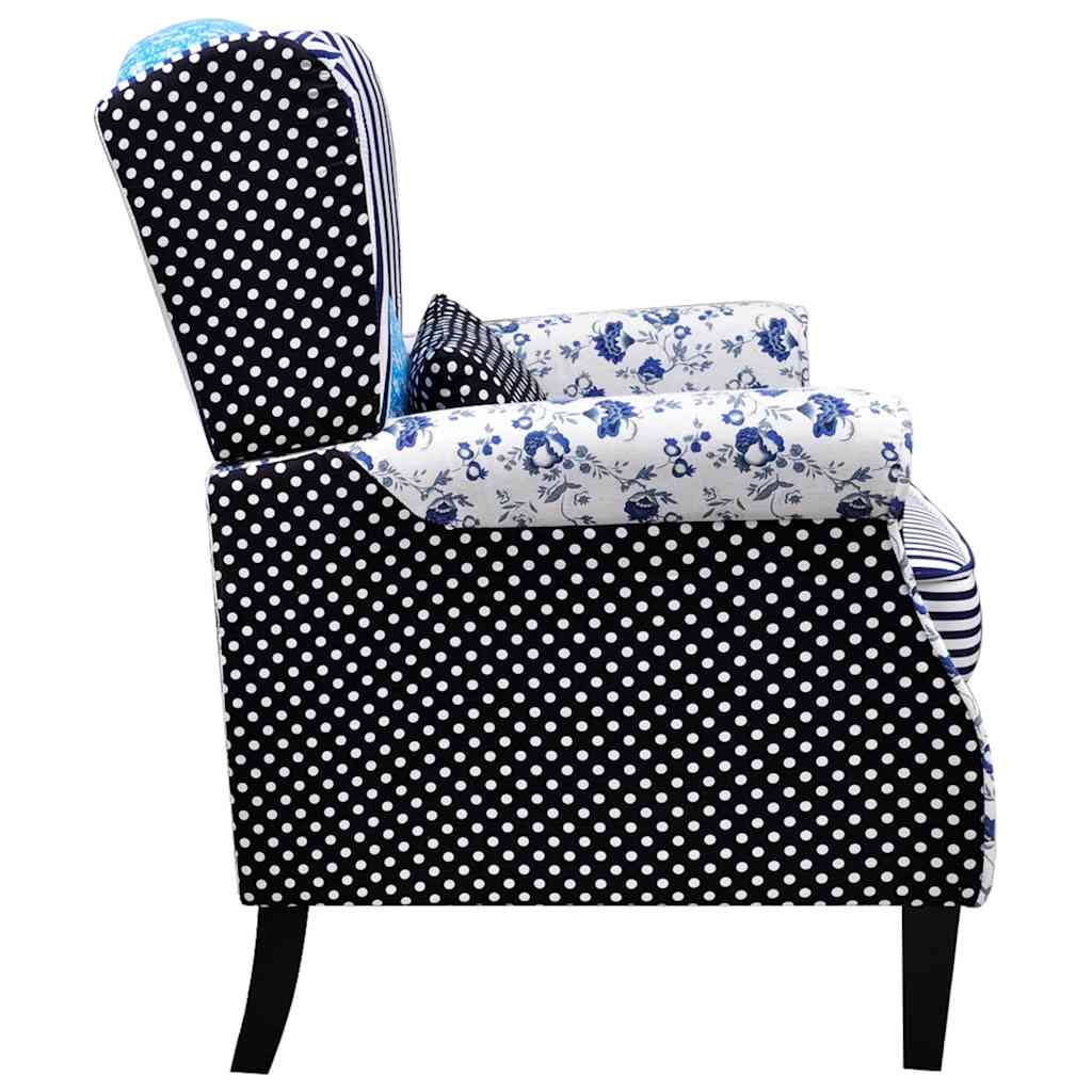 vidaXL Sessel mit Patchwork-Design Stoff