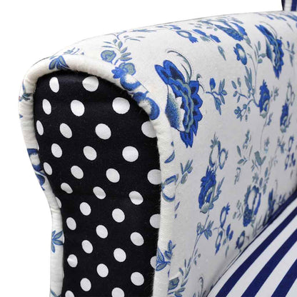 vidaXL Sessel mit Patchwork-Design Stoff