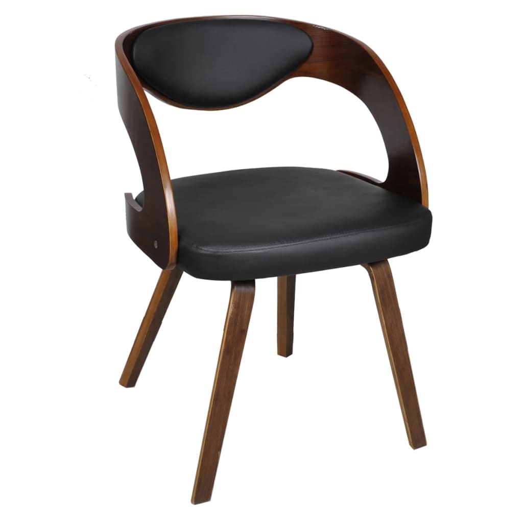 vidaXL Esszimmerstühle 4 Stk. Braun Bugholz und Kunstleder
