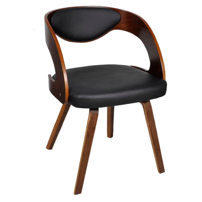 vidaXL Esszimmerstühle 4 Stk. Braun Bugholz und Kunstleder