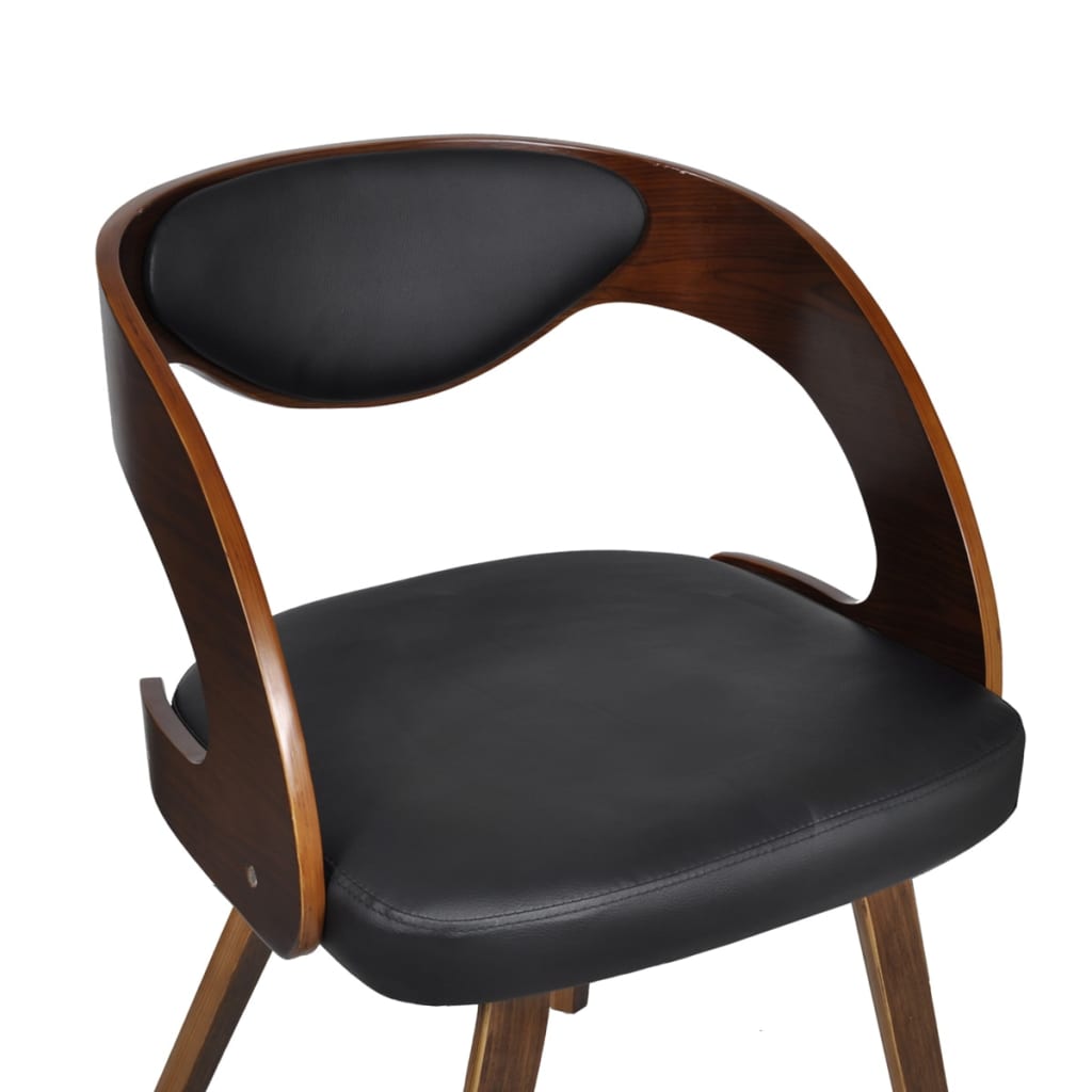 vidaXL Esszimmerstühle 4 Stk. Braun Bugholz und Kunstleder