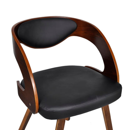 vidaXL Esszimmerstühle 4 Stk. Braun Bugholz und Kunstleder