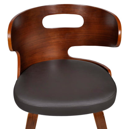 vidaXL Chaises de salle à manger 4 pcs Similicuir et bois courbé Marron