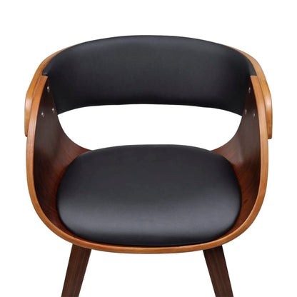 vidaXL Chaises de salle à manger 4 pcs Similicuir et bois courbé marron