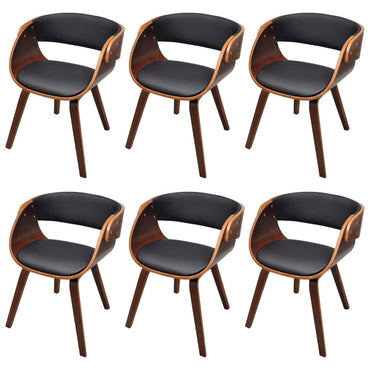 vidaXL Chaises de salle à manger 6 pcs Similicuir marron