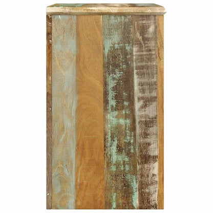 vidaXL Table d'appoint avec 1 tiroir et 1 porte, en bois de récupération