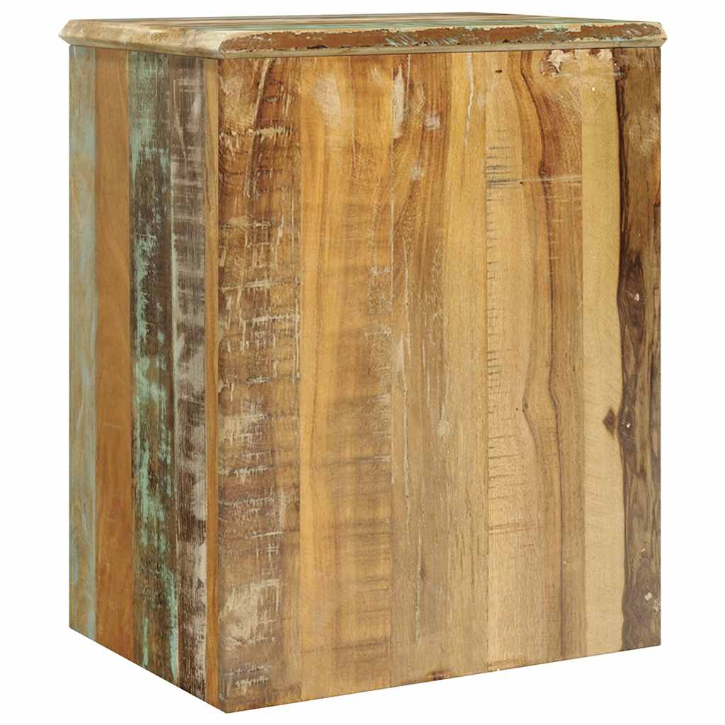 vidaXL Table d'appoint avec 1 tiroir et 1 porte, en bois de récupération
