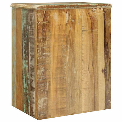 vidaXL Table d'appoint avec 1 tiroir et 1 porte, en bois de récupération
